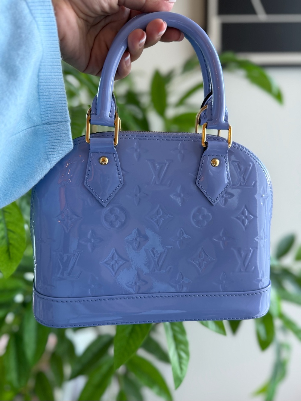 Louis Vuitton Mini Alma Vernis Bag in Lilac